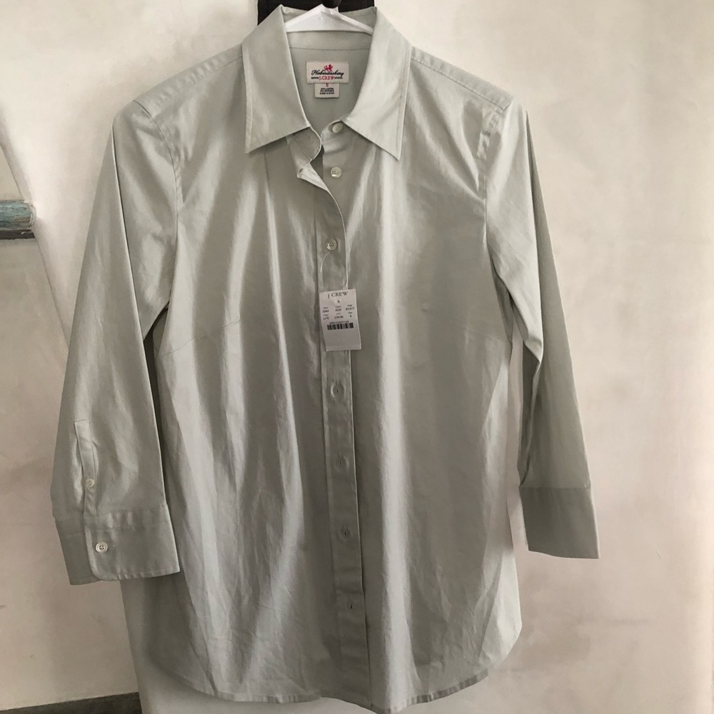 J Crew 3/4 sleeve button down shirt